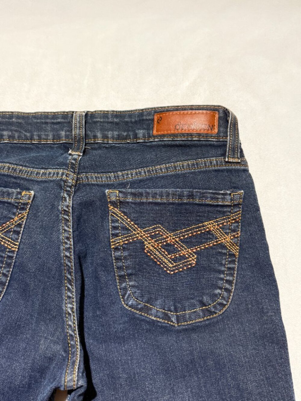 Levi's Denizen Womens Boot Cut Jeans 4 Blue Dark wash Embroidered Stretch